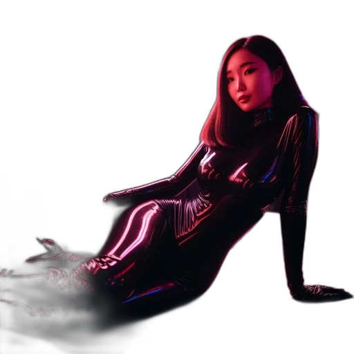creature, dress, hair, robot transparent PNG cut-out