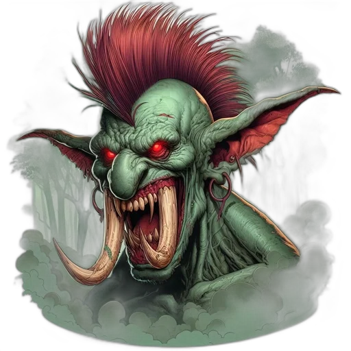creature, face, staff, concept art transparent PNG cut-out