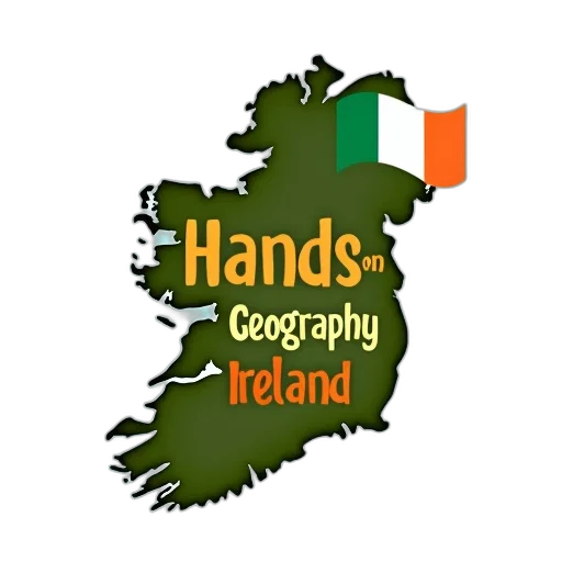 stylized, map, ireland, green transparent PNG cut-out