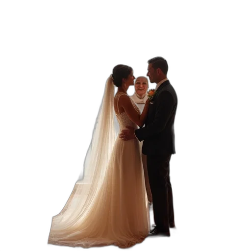 dress, photorealistic, wedding, ceremony transparent PNG cut-out