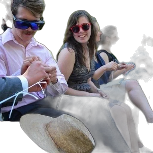 vaporwave, fire, group, people transparent PNG cut-out