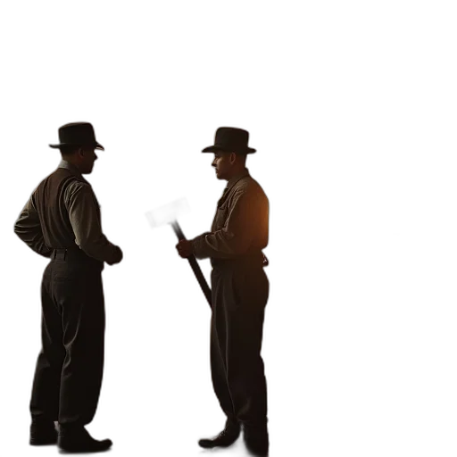 hat, staff, jacket, mask transparent PNG cut-out