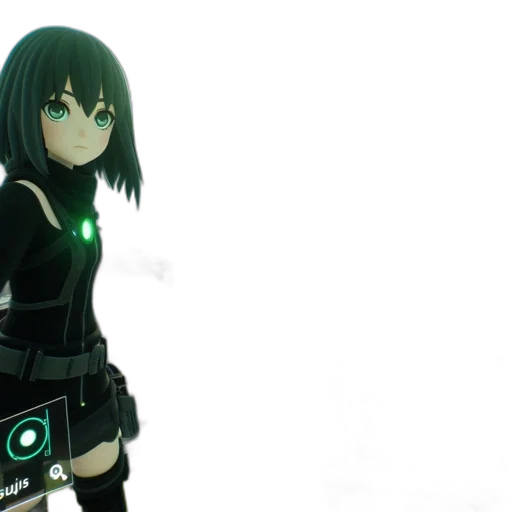 3d render, cyberpunk, concept art, anime transparent PNG cut-out