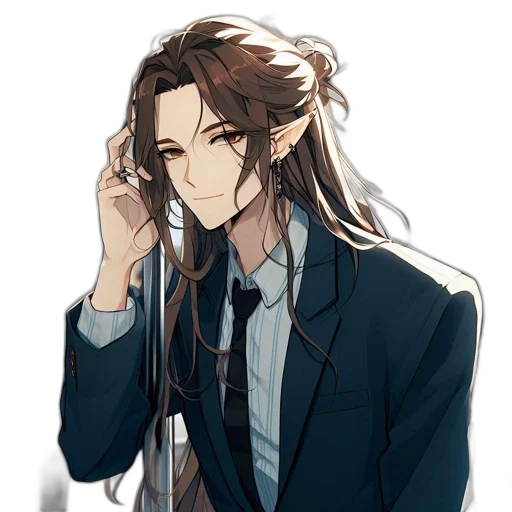 staff, hair, anime, cartoon transparent PNG cut-out