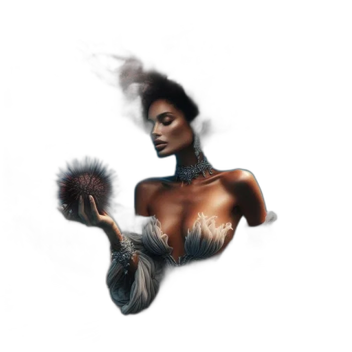 hair, creature, dress, jewelry transparent PNG cut-out