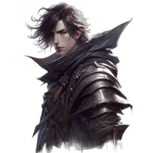 dragon, sword, jacket, staff transparent PNG cut-out