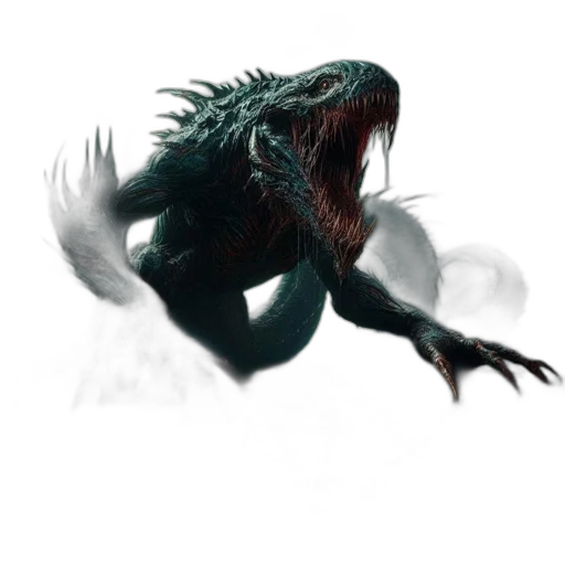 dragon, creature, animal, hair transparent PNG cut-out