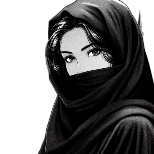 face, mask, comic book art, pencil sketch transparent PNG cut-out