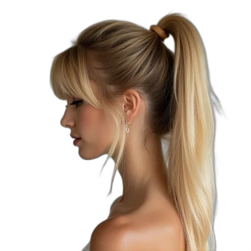 hair, jewelry, staff, photorealistic transparent PNG cut-out