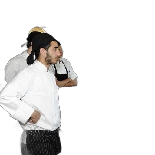 staff, hat, jacket, food transparent PNG cut-out
