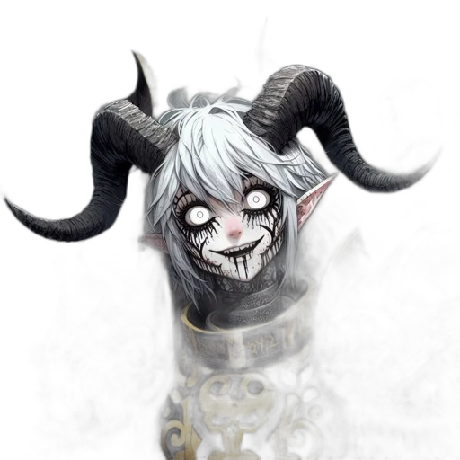 mask, staff, face, creature transparent PNG cut-out