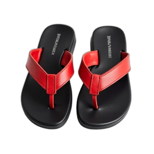 shoes, pair, black, flip-flops transparent PNG cut-out