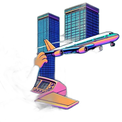 building, weapon, vaporwave, concept art transparent PNG cut-out
