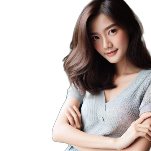 photorealistic, oil painting, cartoon, young transparent PNG cut-out