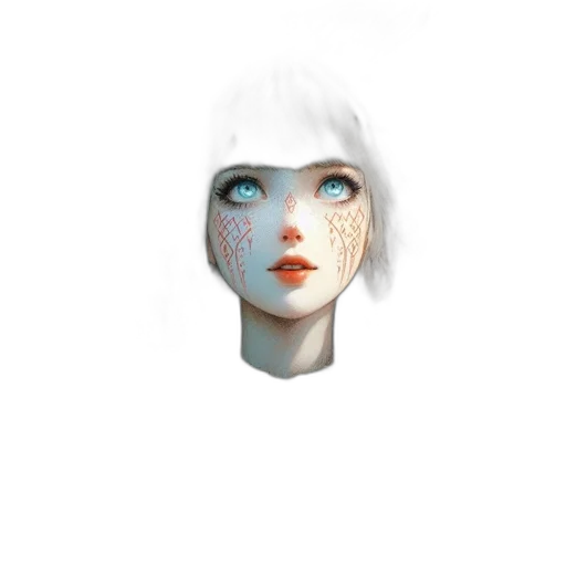 face, mask, robot, creature transparent PNG cut-out