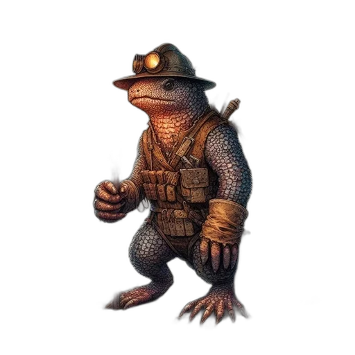 creature, hat, animal, staff transparent PNG cut-out
