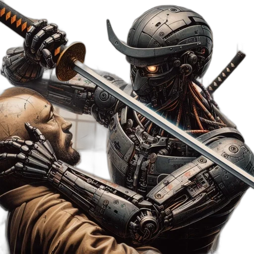 robot, weapon, concept art, comic book art transparent PNG cut-out