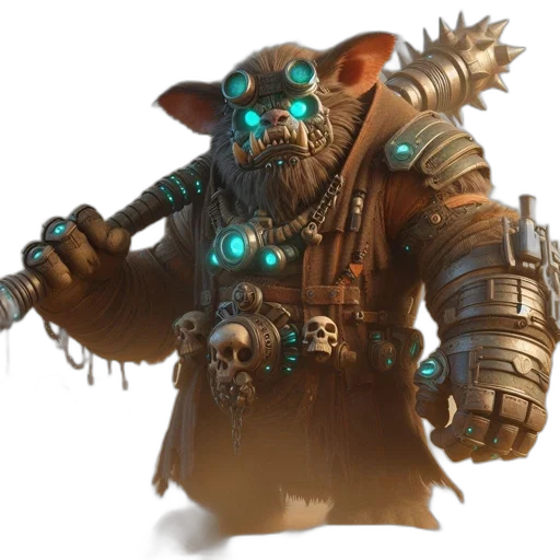 staff, weapon, mask, creature transparent PNG cut-out