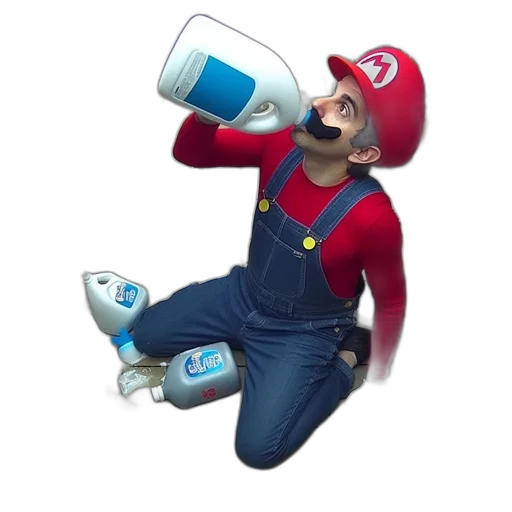 bottle, hat, mask, animal transparent PNG cut-out