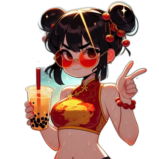 staff, dress, food, anime transparent PNG cut-out