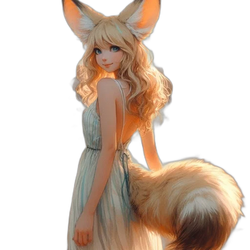 dress, staff, animal, creature transparent PNG cut-out