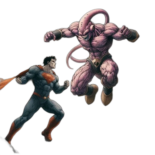 comic book art, concept art, fantasy art, superman transparent PNG cut-out
