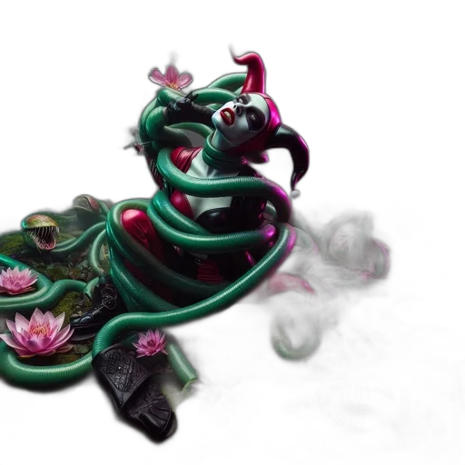 dragon, mask, jewelry, staff transparent PNG cut-out