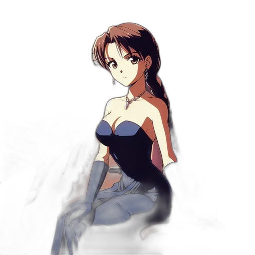 dress, robot, anime, pixel art transparent PNG cut-out