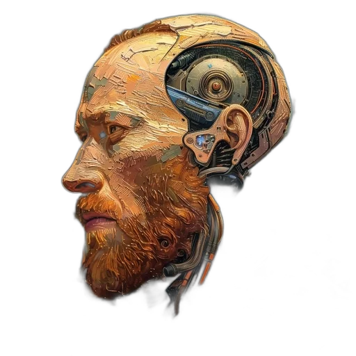 face, robot, mask, crown transparent PNG cut-out