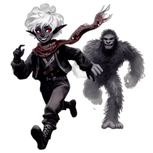 creature, staff, concept art, fantasy art transparent PNG cut-out