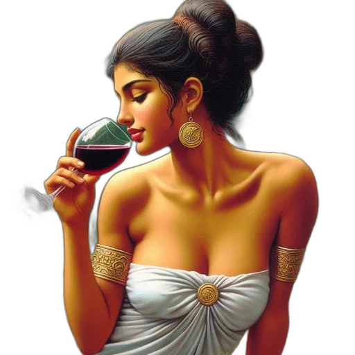 jewelry, dress, oil painting, photorealistic transparent PNG cut-out