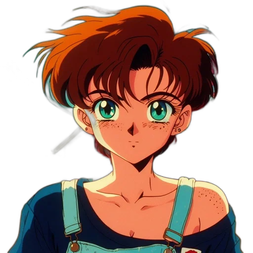 face, hair, staff, anime transparent PNG cut-out