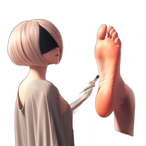 shoes, robot, hair, mask transparent PNG cut-out