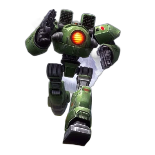 robot, weapon, staff, 3d render transparent PNG cut-out