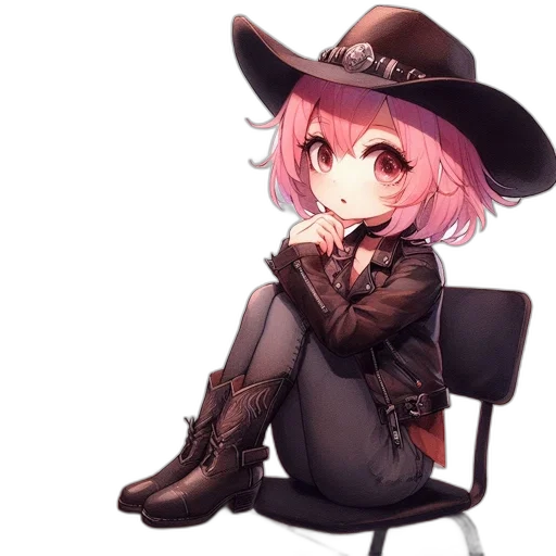hat, jacket, staff, weapon transparent PNG cut-out