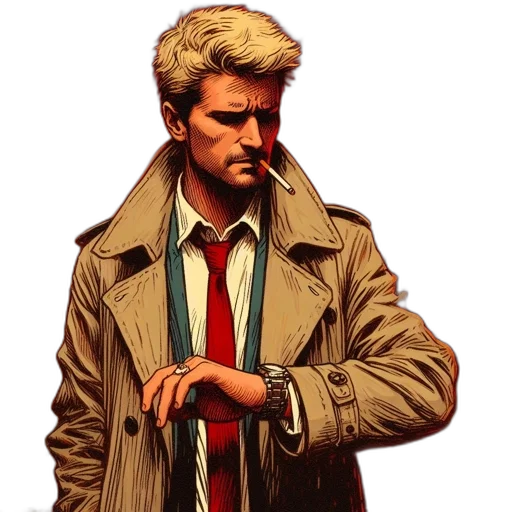 jacket, comic book art, concept art, pixel art transparent PNG cut-out