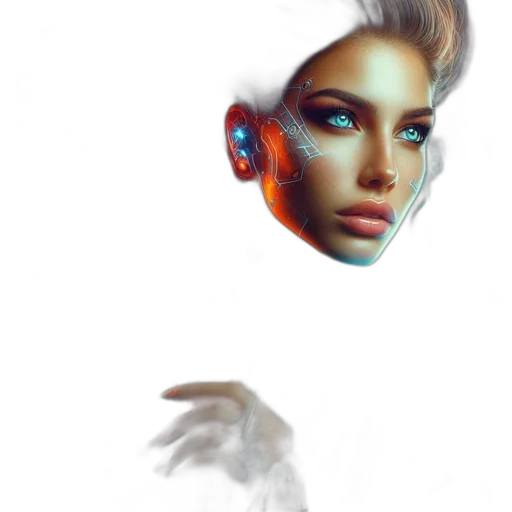face, mask, jewelry, hair transparent PNG cut-out
