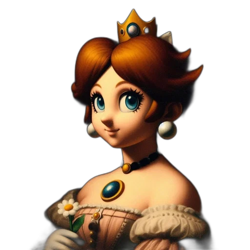 crown, dress, staff, face transparent PNG cut-out