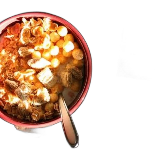 food, bowl, cereal, spoon transparent PNG cut-out