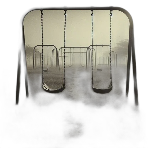 furniture, umbrella, building, 3d render transparent PNG cut-out