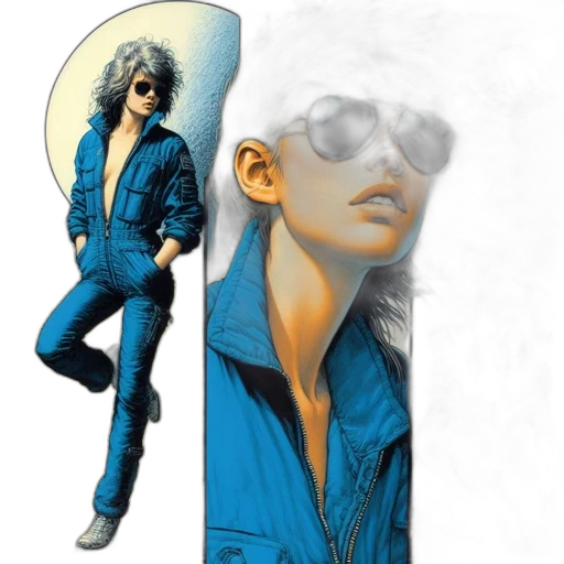 jacket, concept art, comic book art, photorealistic transparent PNG cut-out