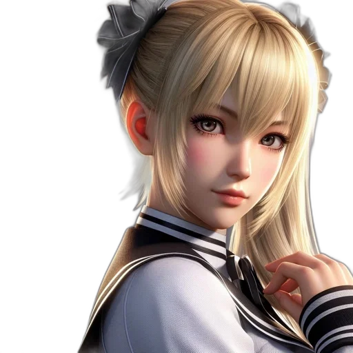 face, anime, photorealistic, 3d render transparent PNG cut-out