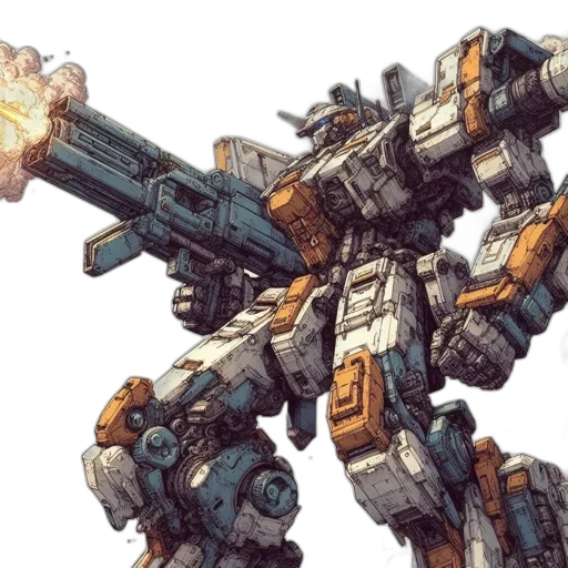robot, weapon, concept art, comic book art transparent PNG cut-out