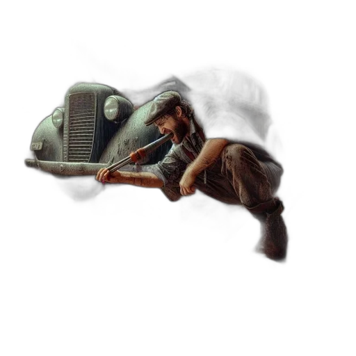 car, hat, robot, weapon transparent PNG cut-out