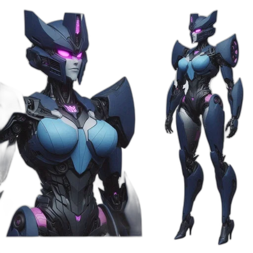 robot, concept art, cyberpunk, 3d render transparent PNG cut-out