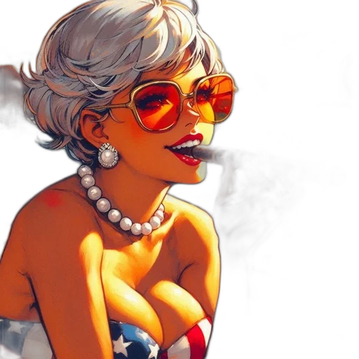 dress, comic book art, cartoon, photorealistic transparent PNG cut-out