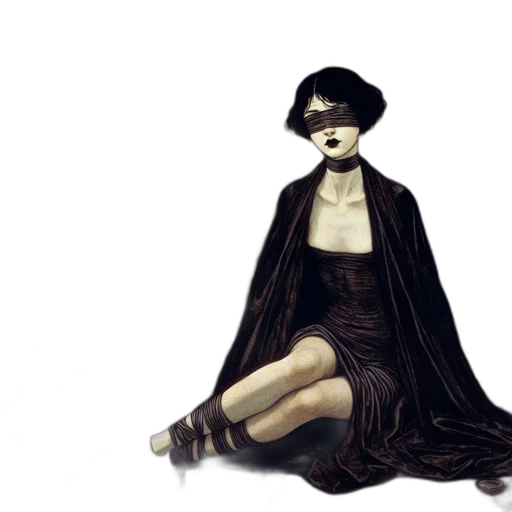 dress, mask, concept art, fantasy art transparent PNG cut-out