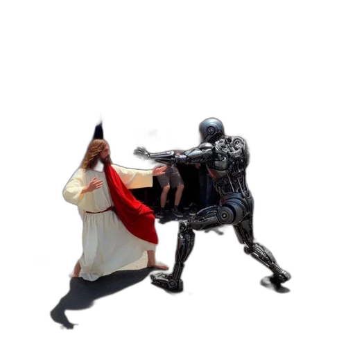 robot, sword, weapon, staff transparent PNG cut-out