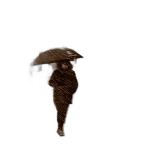 umbrella, dress, hat, staff transparent PNG cut-out