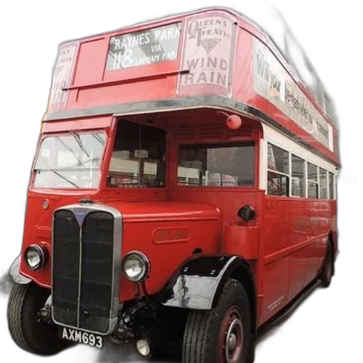 red, double-decker, bus, route transparent PNG cut-out
